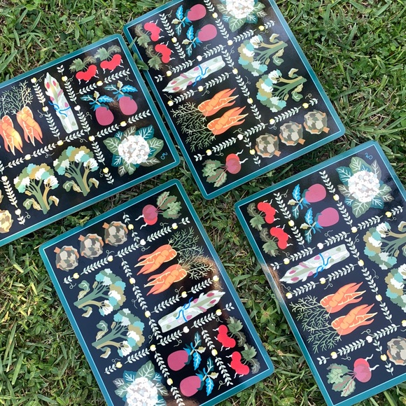 RETRO VEGETABLE kitchen table dinning placemats OS - Picture 14 of 14